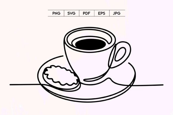 Coffee Cup Cookie Breakfast SVG File