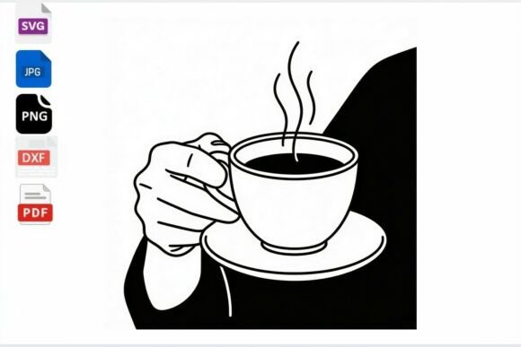 Coffee Cup Line Art