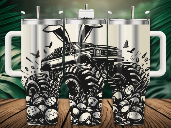 Easter Monster Truck Eggs Tumbler