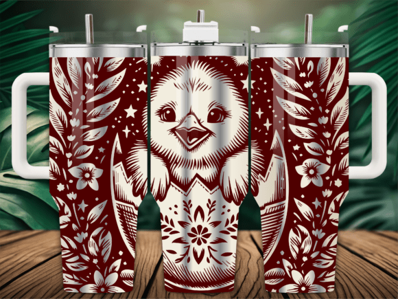 Floral Egg Chick Tumbler Review for Embroidery Projects