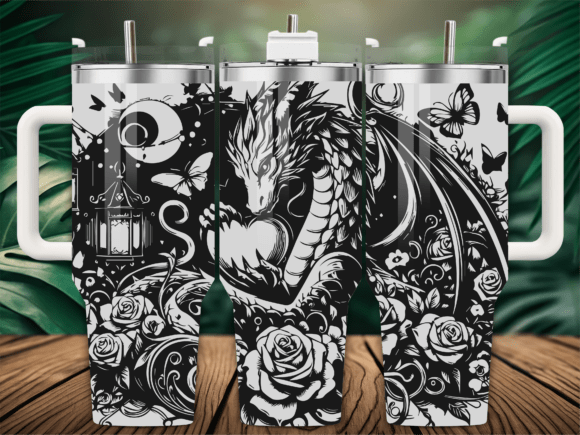 Floral Heart Dragon Roses