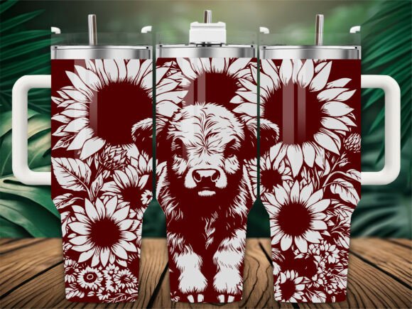 Flower Highland Cow