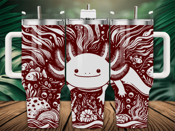Sea Underwater Axolotl Tumbler Review for Embroidery Projects