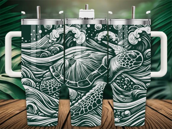 Turtle Ocean Waves